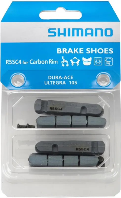 SHIMANO R55C4 Bremsbeläge für Carbonfelgen, 2 Paar - starke Rennbremsleistung Super-Preis
