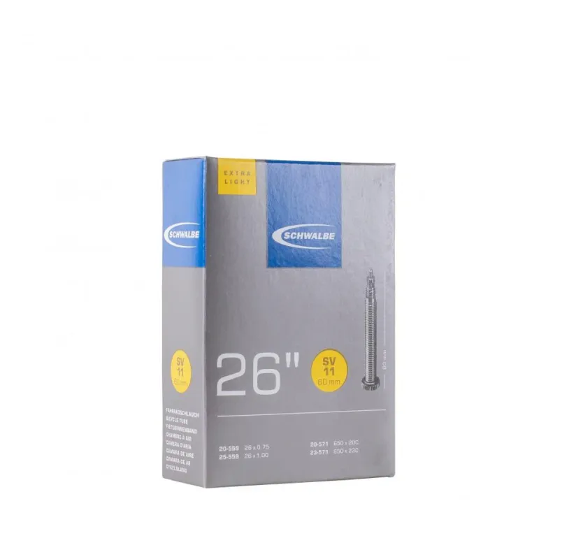 Schwalbe Schlauch SV11 extra leicht 26x0.75-1.00" (20-25-559/571) SV 60mm Sonderaktion