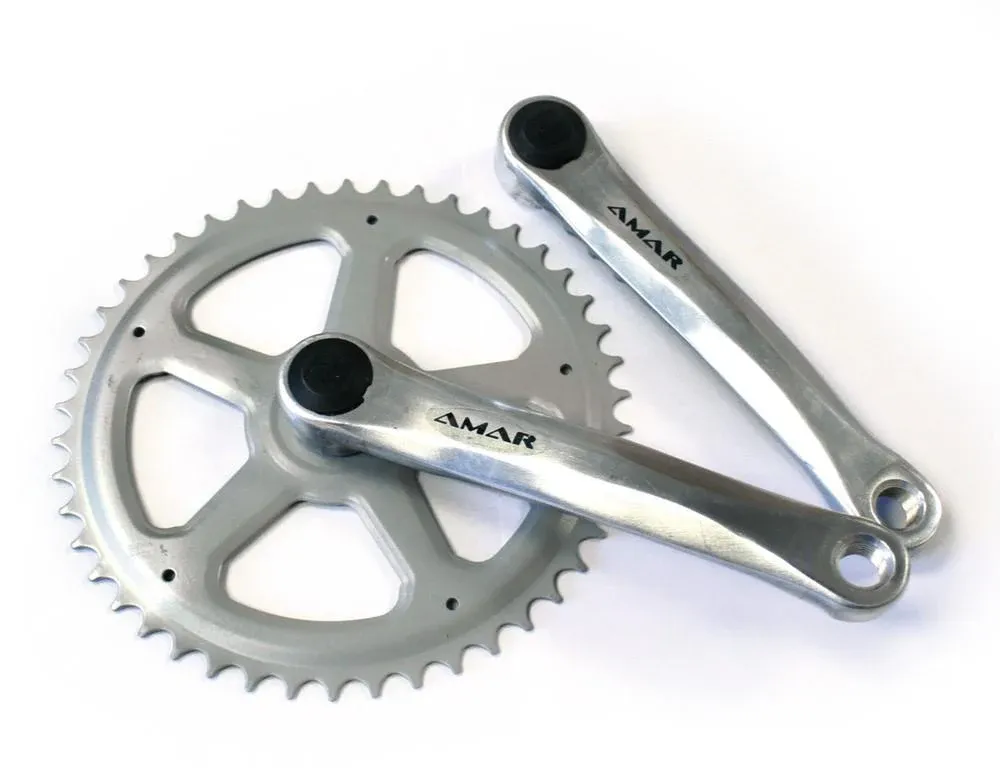 Amar Kurbelgarnitur ALU 4-KT.EINFACH 38Z. 170MM SCHW./SILBER - Kettenradgarnitur Direktkauf