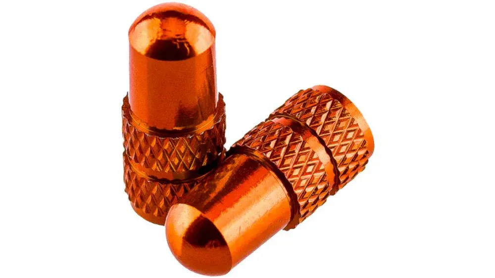 Top-Preis Deity Presta Ventilkappen Orange CNC-gefräst 6061 T6 Aluminium, Paar, ultraleicht, gerändelt - stylisches Upgrade für Presta-Ventile