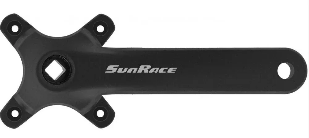 Top-Angebot SunRace Kurbelsatz FCM800 - 175 Millimeter, schwarz, Vierkant JIS, 96 Millimeter Lochkreis, 10-12-fach, ohne Kettenblatt