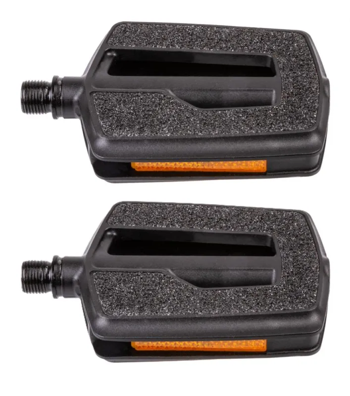Schneller Versand VP Pedal VP-831P schwarz - rutschfestes Plattformpedal aus Kunststoff mit Sandpapier-Grip, 111x87x20 mm