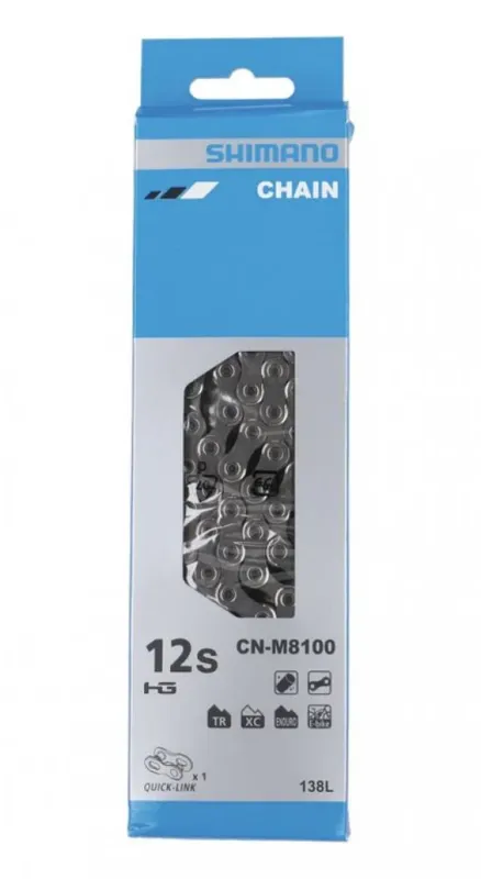 SHIMANO Kette DEORE XT CN-M8100 12-fach 138 Glieder Kette - 12-fach Antrieb für Mountainbikes Bestpreis