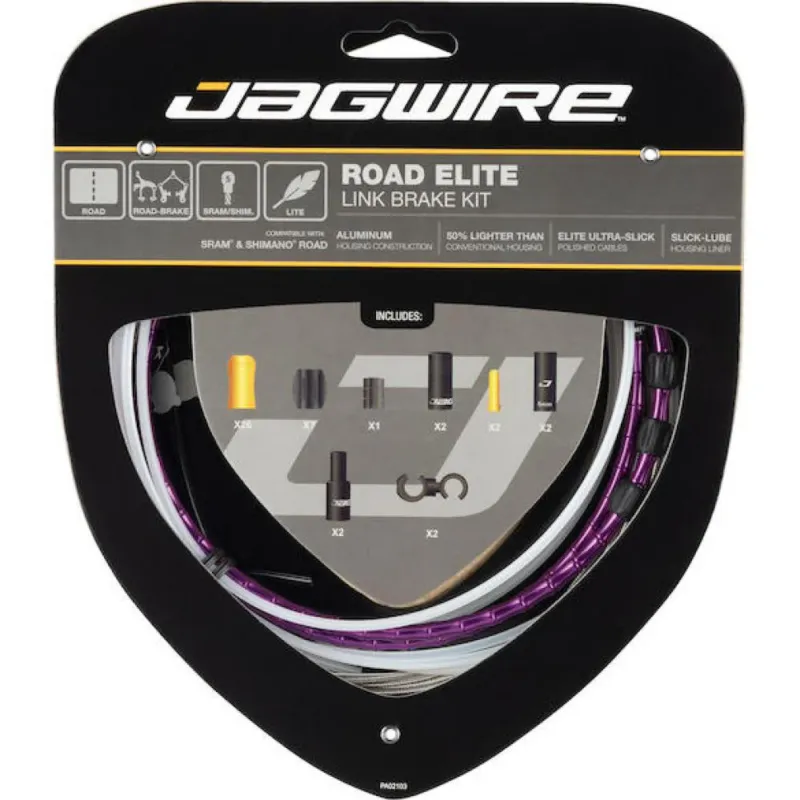 Jagwire Road Elite Link Bremszugset - Versiegeltes Aluminium-System für präzises Bremsen Kostenfreie Lieferung