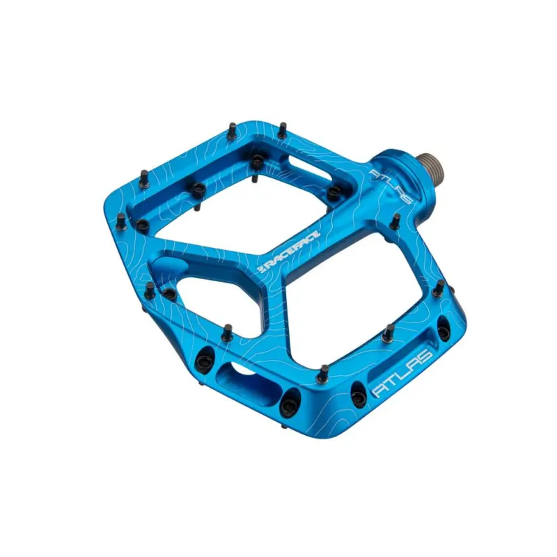 Race Face Atlas Plattform-Pedal, blue - robustes Flatpedal für maximale Kontrolle Mega-Angebot