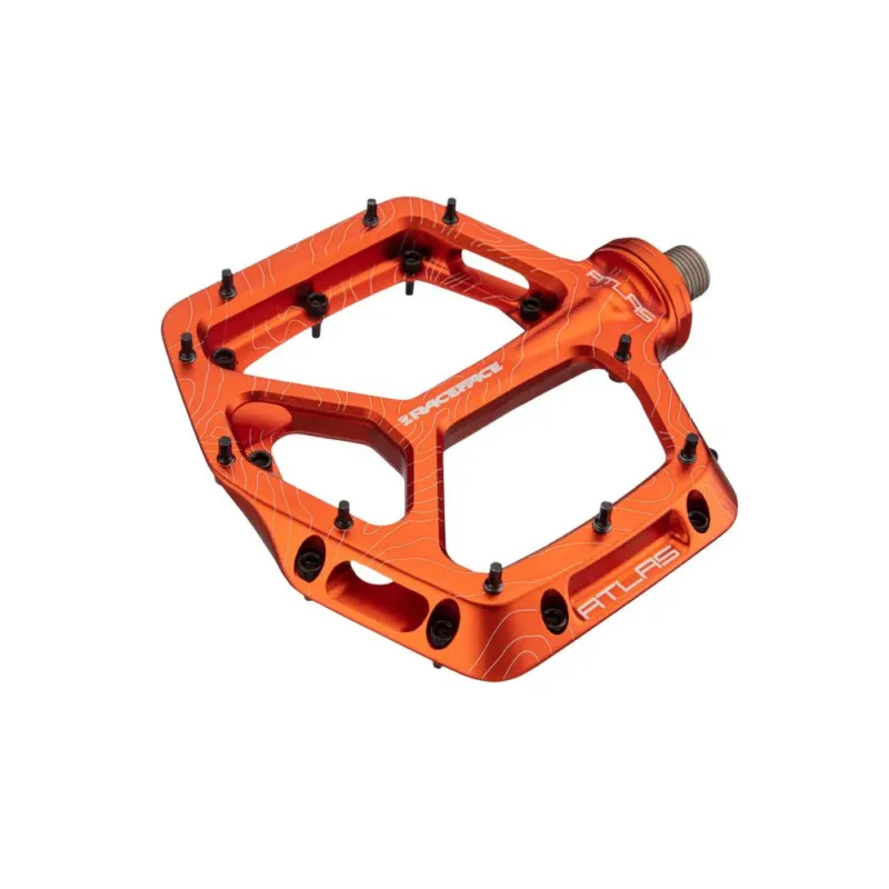 Kostenloser Rückversand Race Face Atlas Plattform-Pedal, orange - robustes Flat-Pedal für volle Kontrolle