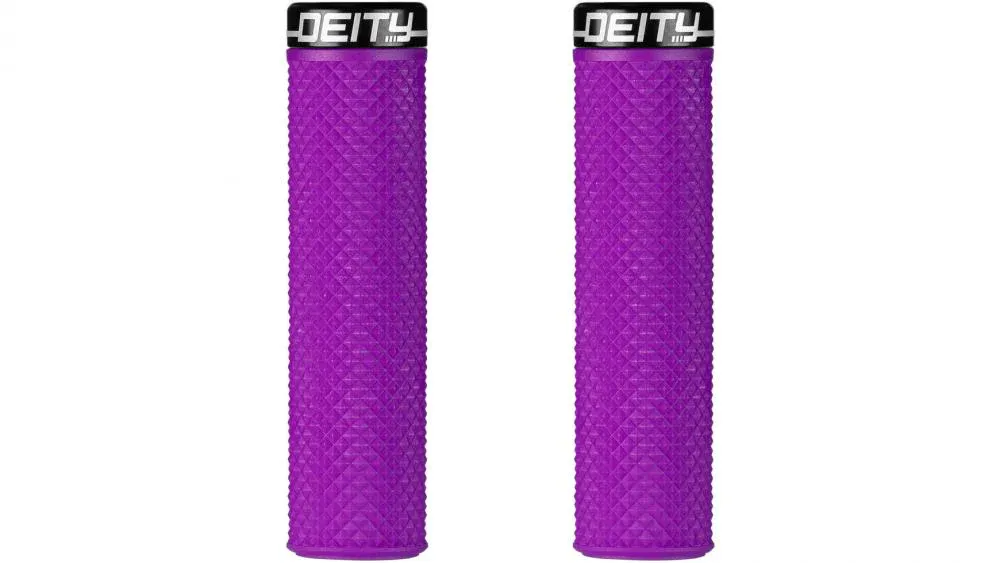 Deity Supracush Lock-On Lenkergriffe lila (133 mm, Außendurchmesser 34 mm, Innendurchmesser 22,2mm, TRC+-Gummi) Kracherpreis