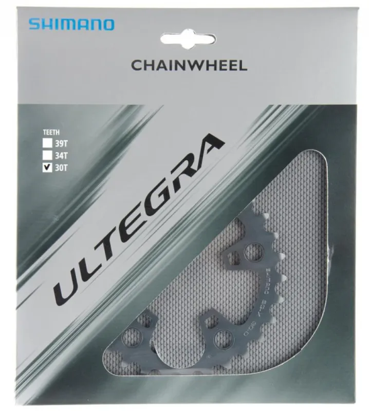 Neu SHIMANO Kettenblatt ULTEGRA FC-6703 30Z Silber - präziser Antrieb für Dreifach-Kurbeln