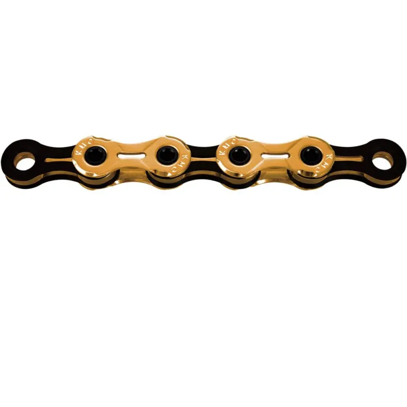 Sofort Bestellen KMC X11SL Ti-N Fahrradkette 11-fach 118 Glieder Gold/Schwarz - Hohlbolzen, wachsiert, leicht