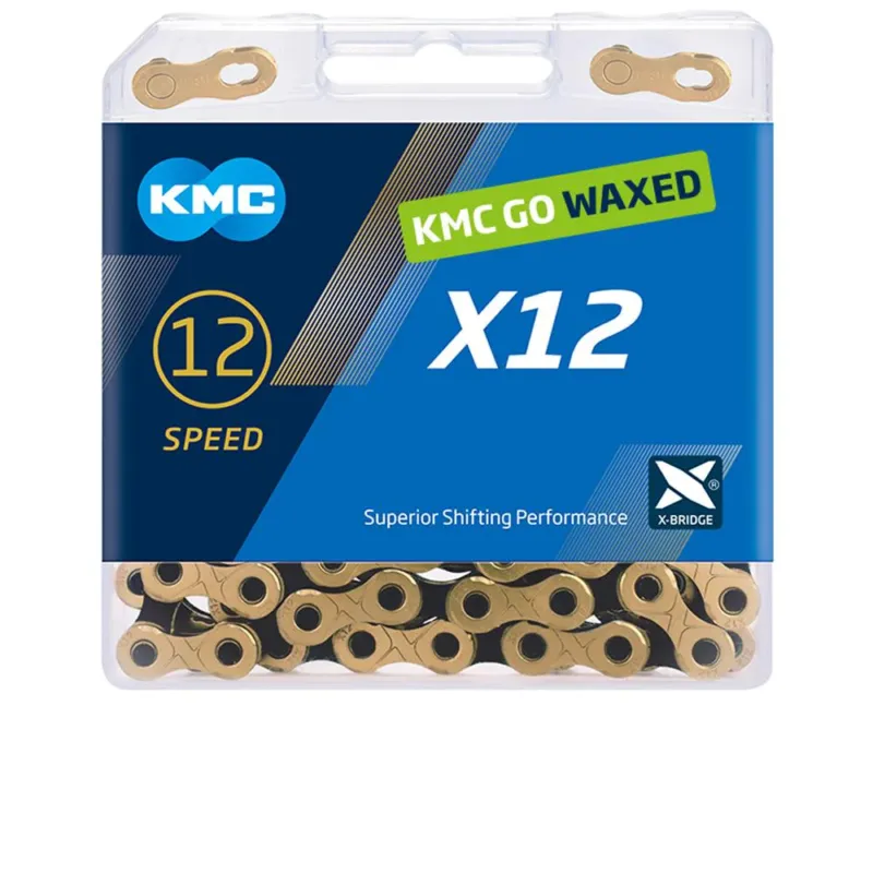 Heißes Angebot KMC X12 Fahrradkette 12-fach 126 Glieder gewachst Silber - X-Bridge-Technologie