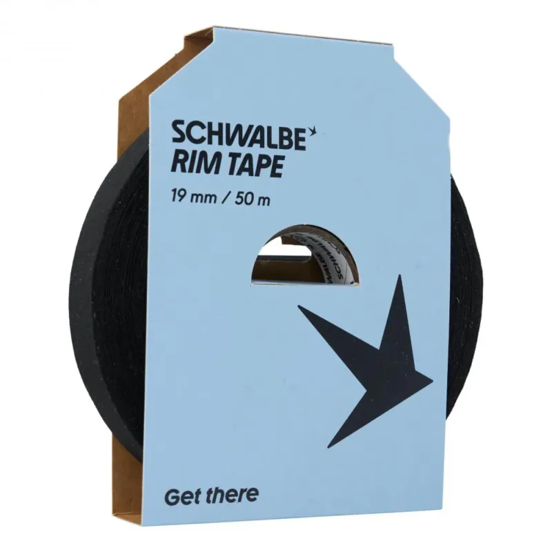 Schwalbe Hochdruck-Felgenband 19mm - 50m Rolle Textil für sichere Fahrradreifen Super-Preis