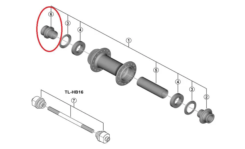 Expressversand SHIMANO Achskappe HB-TC500-12 links 12 - präziser Abschluss für Vordernaben