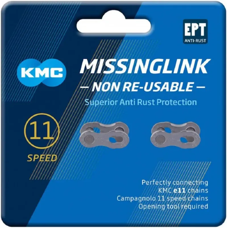 KMC 11NR EPT 11s Missing Link 11-fach silber - zuverlässiger Kettenverschluss Jetzt Kaufen