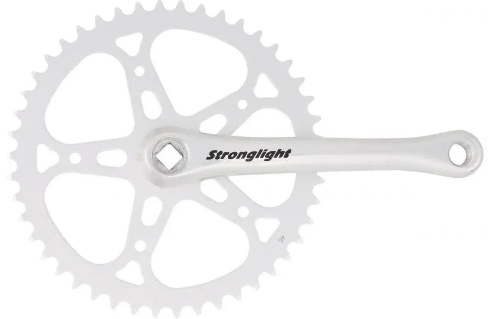 Garantierte Lieferung Stronglight Kurbelgarnitur 1Fach 46 Zähne 170mm silber