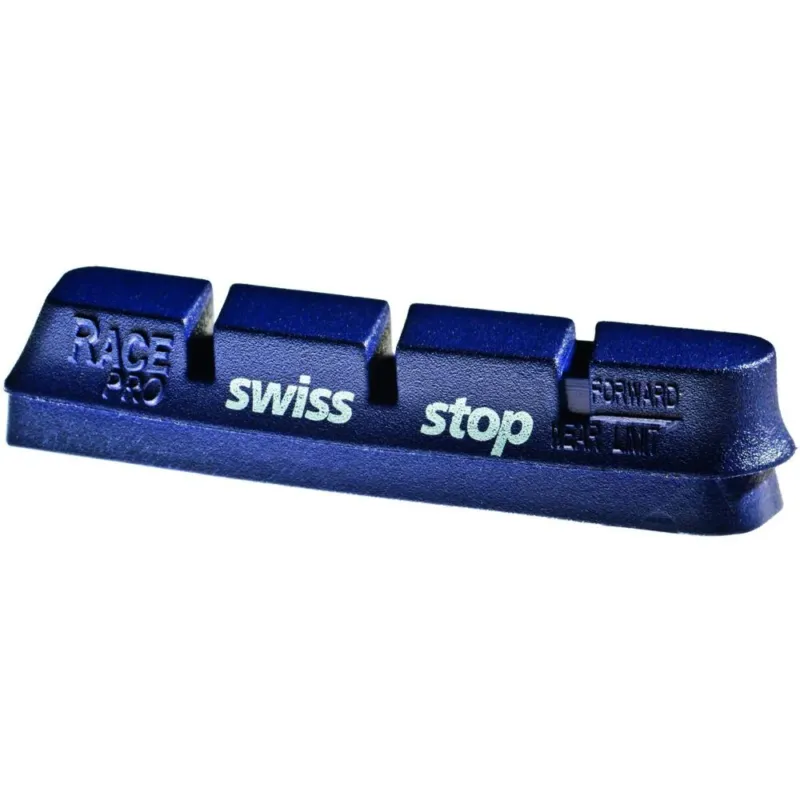 SwissStop RacePro BXP Bremsbeläge VE4 Blau - Höchste Bremskraft für Rennräder Direkt Vom Hersteller