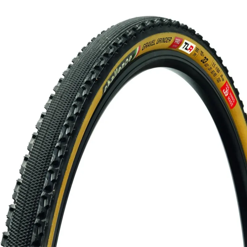 Challenge Gravel-Reifen Gravel Grinder Pro Handmade TLR 33-622 Schwarz/braun - schneller Gravel-Allrounder Highlight