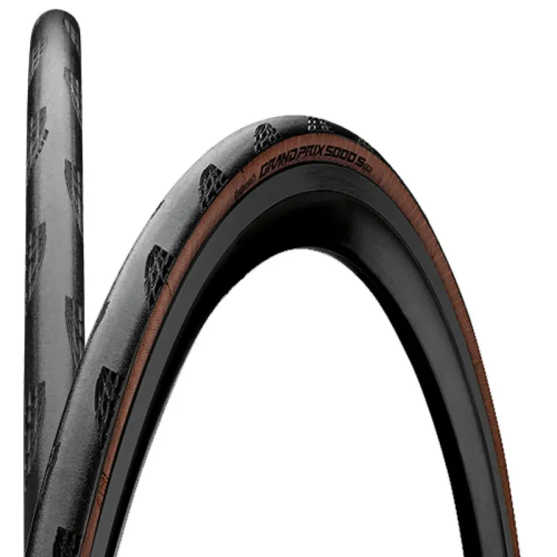Continental Reifen Grand Prix 5000 28x1.00 Zoll 25-622 schwarz braun faltbar - Faltreifen Echt