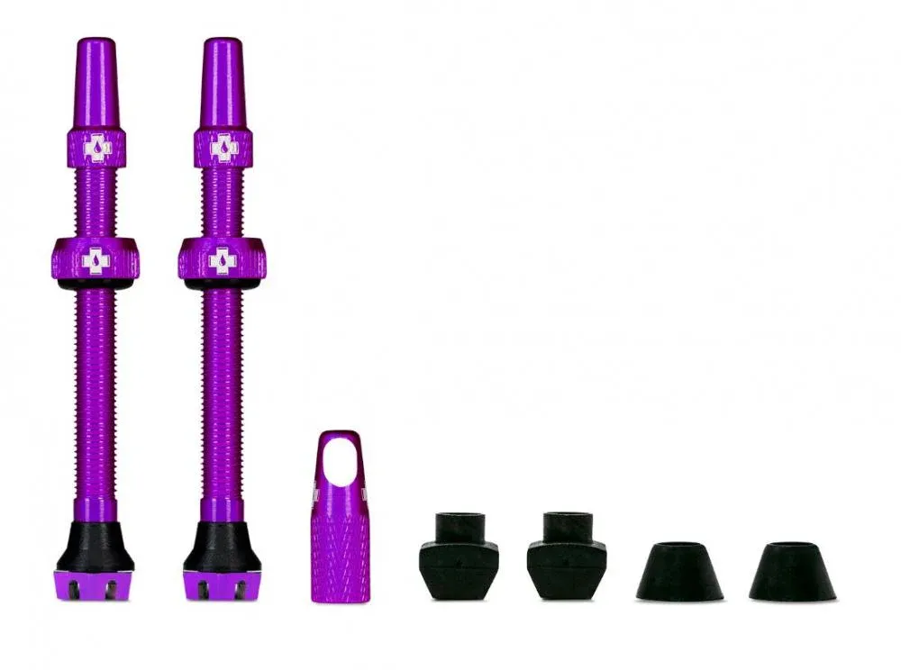 Muc-Off Tubeless Ventil Kit V2 44 mm Purple - 7075 Aluminium, Universal Meistverkauft
