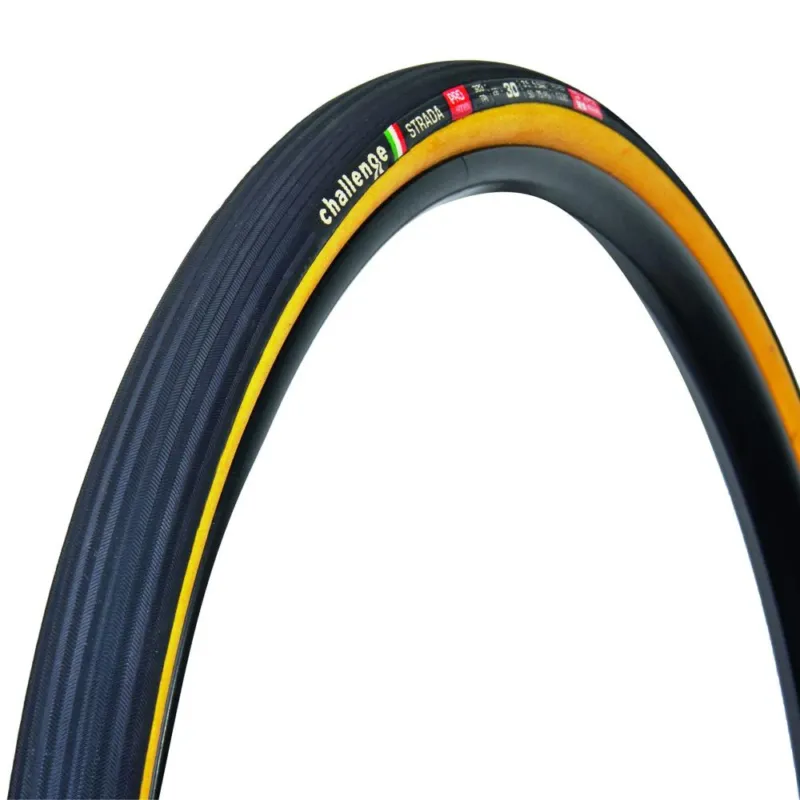 Challenge Road-Reifen Strada Pro Handmade Tubular 30-622 Schwarz/hellbraun - komfortabler Rennrad-Tubular mit Top-Grip Rabatt