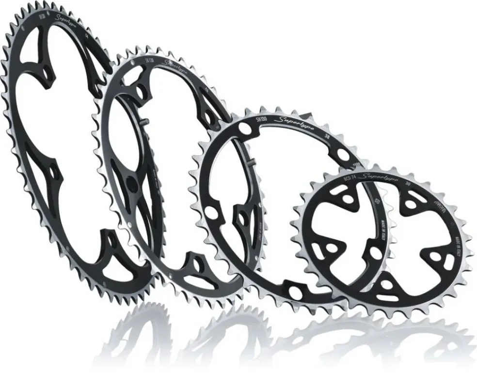 Miche Supertype Kettenblatt außen 50 Zähne - 135 Millimeter BCD Campagnolo - 9/10-fach - AL 7075 T6 CNC - schwarz Nur Für Kurze Zeit