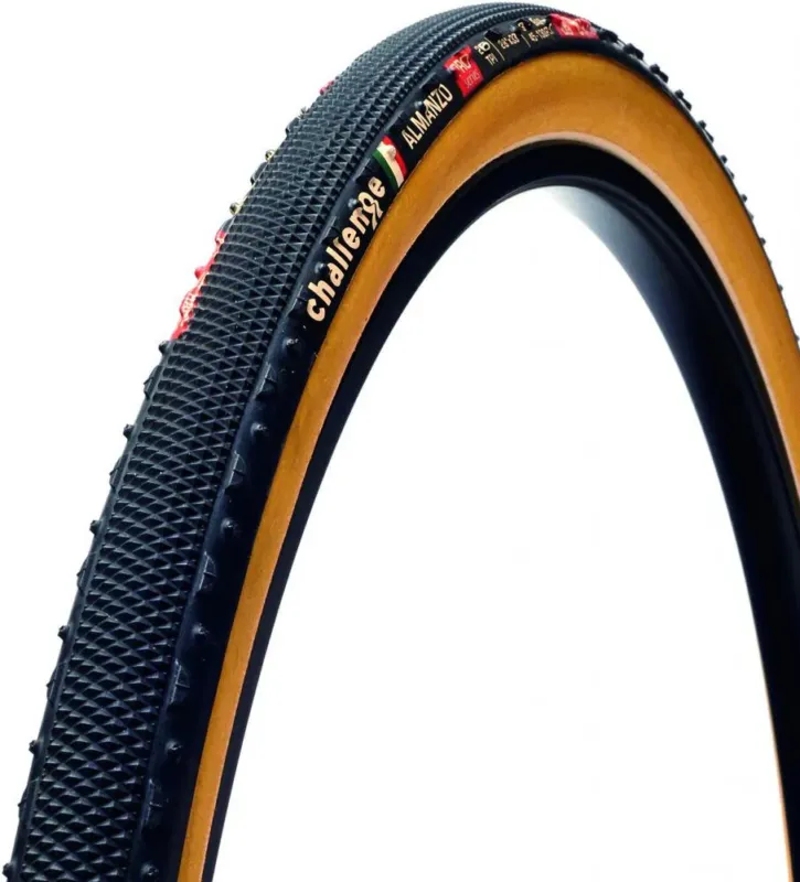 Challenge Gravel-Reifen Almanzo Pro Handmade Clincher 33-622 Schwarz/braun - schneller Gravel-Race Reifen mit hohem Grip Preisreduziert