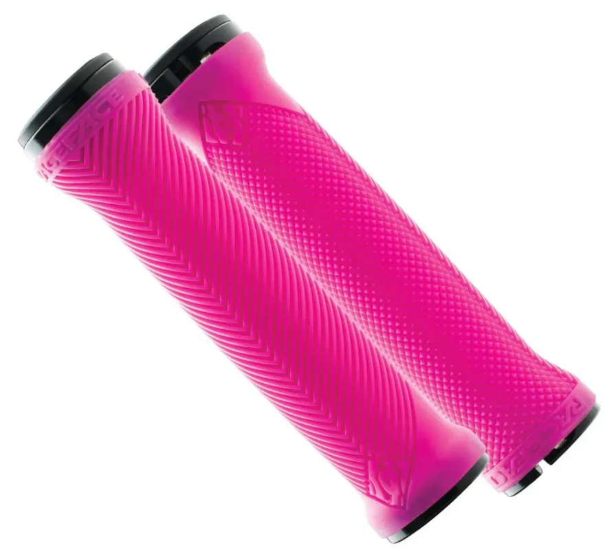 Race Face Love Handle Lock-On Griff, 28-33mm, pink - ergonomischer MTB-Lenkergriff Versand Am Gleichen Tag