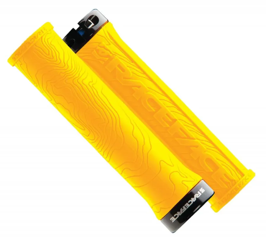 Billig Race Face Half Nelson Single Clamp Lock-On Griff 29 mm gelb - maximaler Grip bei geringem Gewicht