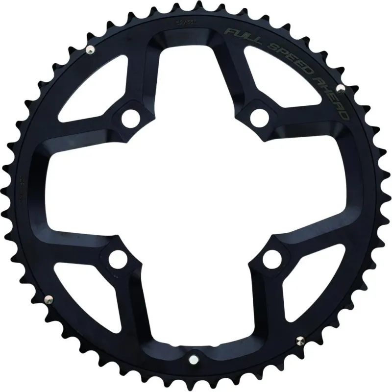 FSA Gossamer ABS Kettenblatt 110 mm x 50 T - 4-Arm Road Kettenblatt Schwarz/Silber Garantierte Lieferung