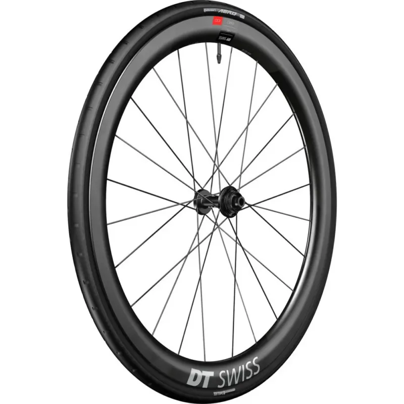 DT Swiss Laufrad ERC 1100 Dicut Disc 622 x 45 mm Schwarz - Aero-Carbon-Laufrad neueste Version Begrenztes Angebot