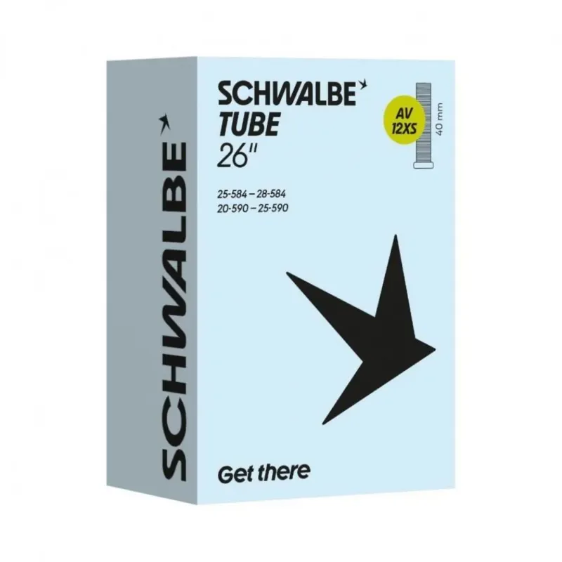 Schwalbe Fahrradschlauch AV12XS 26/27.5 Zoll - Auto-Ventil 40mm - 20/28-584/590 Ausverkauf