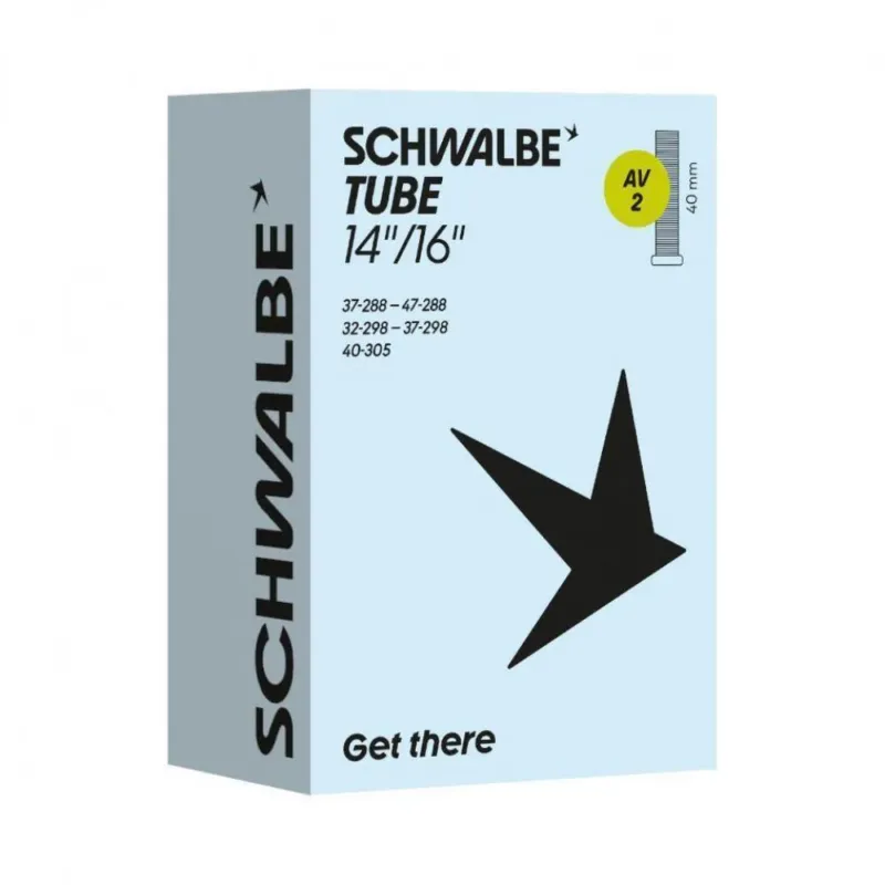 Schwalbe Fahrradschlauch AV2 32/47-288/305 40mm Autoventil - 12-16 Zoll für Kinderräder & Anhänger Letzte Chance