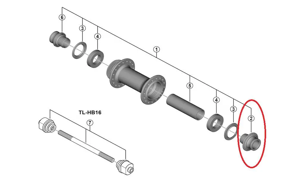 Direkt Vom Hersteller SHIMANO Achskappe HB-TC500-12 rechts 12 - präziser Ersatz für Vorderradnaben