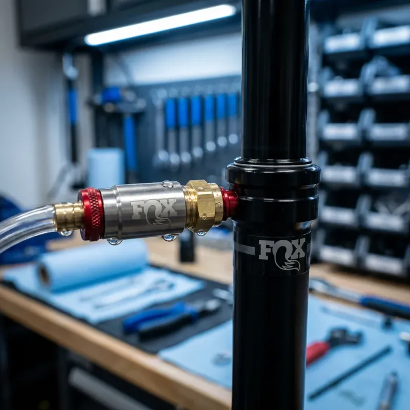 FOX Tooling: Transfer Vacuum Bleed Fitting - präzises Entlüftungswerkzeug für FOX-Sattelstützen Aktuell