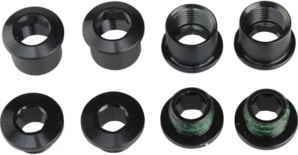 Kostenloser Rückversand SRAM Kettenblattschrauben Set 4x2 Stück Aluminium/Stahl schwarz - Hochwertige Kettenblatt Befestigung
