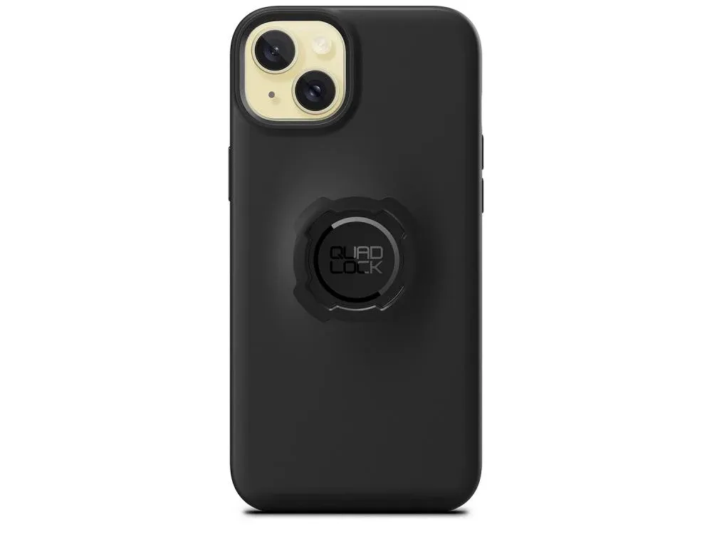 Finale Aktion Quad Lock Original Case iPhone 15 Plus Schwarz - Stoßfest, Twist-Lock, kabellos laden, TPU/PC