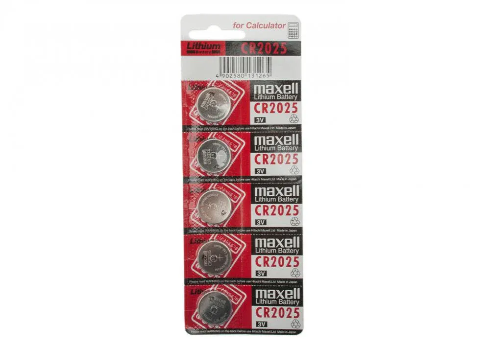 Maxell, Batterie, CR2025, Lithium, 3V/148mAh, 1 Set = 5 Stück auf Abreißkarte Sale