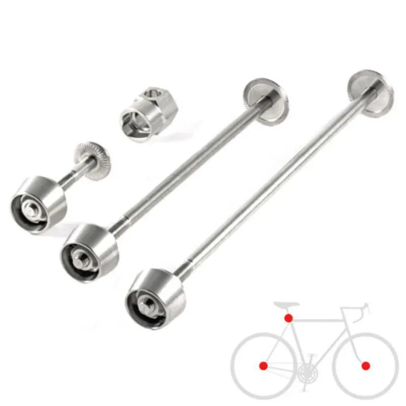 Markenware Pitlock Set 02 Vorderrad/Hinterrad/Sattelstütze silber