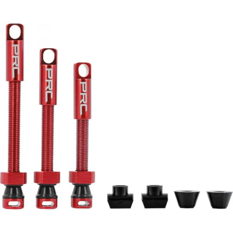 Super-Preis Procraft Tubeless-Ventile 50 mm Rot - 7071 Aluminium, austauschbare Gummibasis