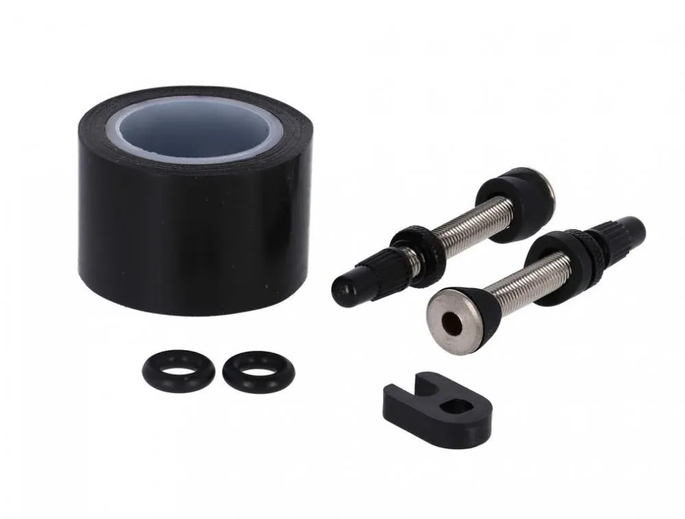 Geprüft SRAM Tubeless Kit Rise 60 (21mm) inkl. 26mm Felgenband, 2 Ventile, Ventilausdreher, für 2 Laufräder - 21mm, 26mm