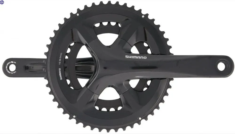 SHIMANO Kurbelgarnitur FC-RS510 11-fach 170 mm 52-36 Zähne - Effiziente Performance für Rennrad-Antriebe Kostenloser Versand