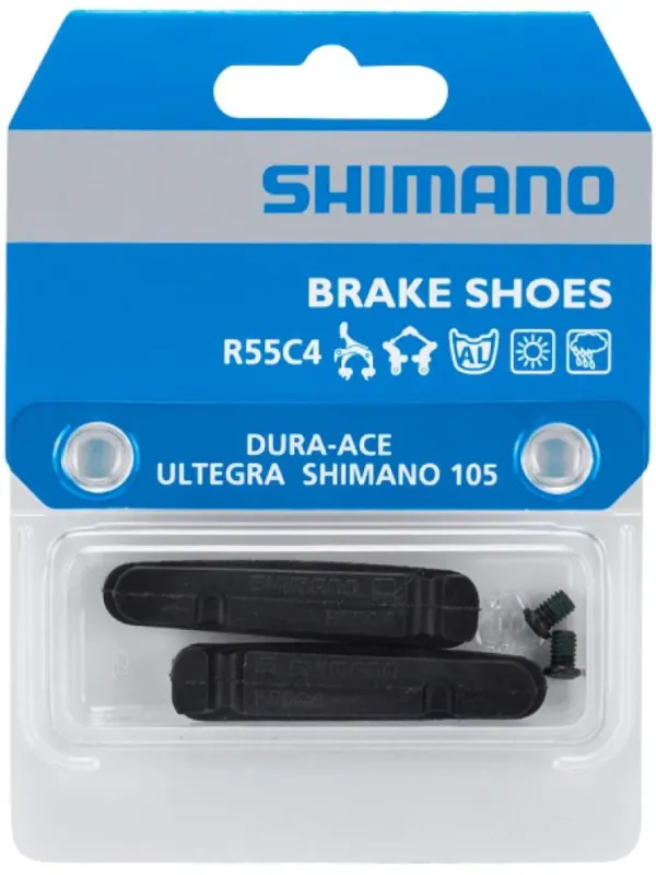 Shimano R55C4 Bremsgummi für Aluminiumfelgen - starke Rennrad-Bremsleistung bei Nässe Nur Heute