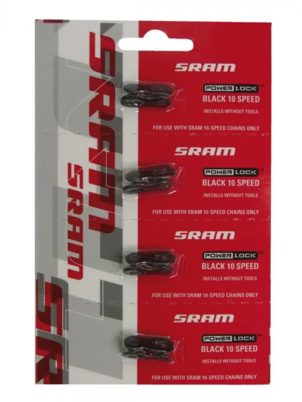 Online Kaufen SRAM PowerLock Kettenverschluss 10-fach, schwarz, 4er Pack - werkzeuglose Montage