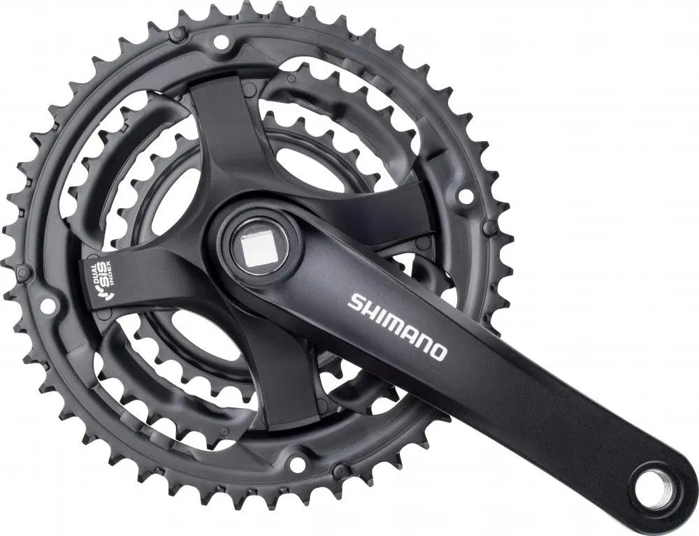 SHIMANO Kurbelgarnitur TOURNEY FC-TY501 - 6-fach, 7-fach, 8-fach, 170 mm, 48-38, 28 Zähne Abverkauf