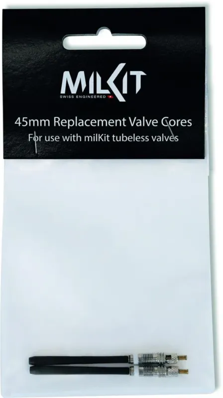 Top-Angebot milKit Ventileinsatz Ersatz Valve Cores 45 mm - Tubeless Ventileinsätze 2er Set