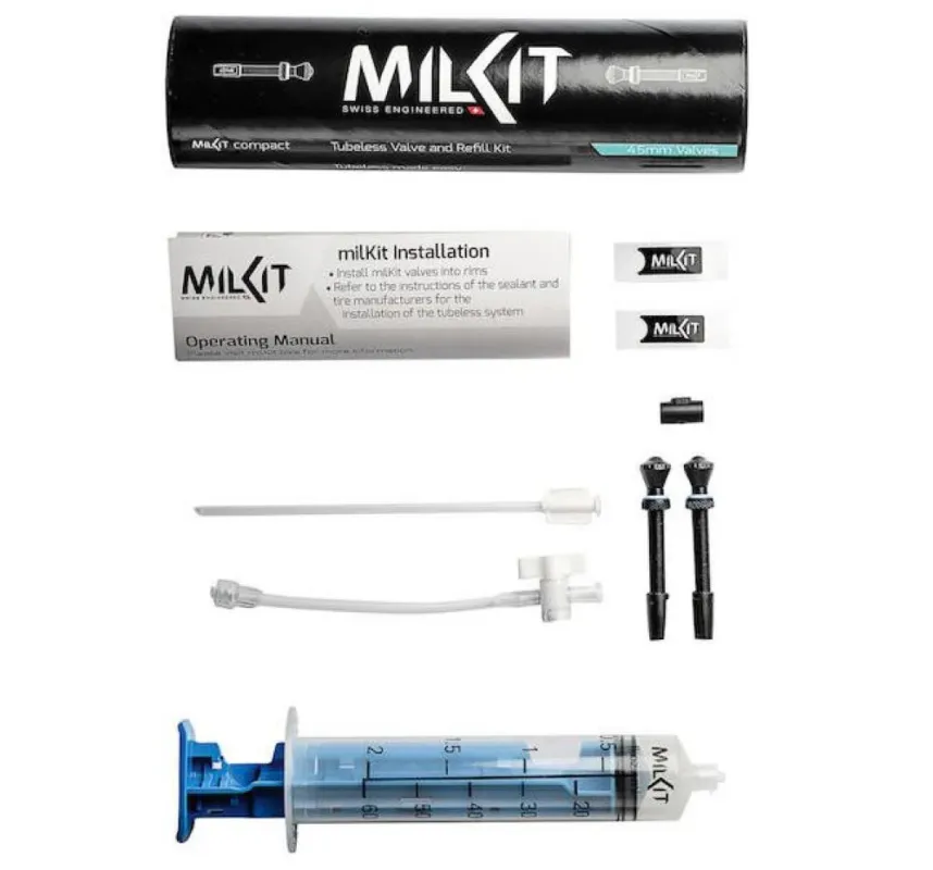 milKit Tubeless Nachfüllkit Compact 45 mm - Schnelles Messen & Nachfüllen ohne Luftverlust Preisreduziert