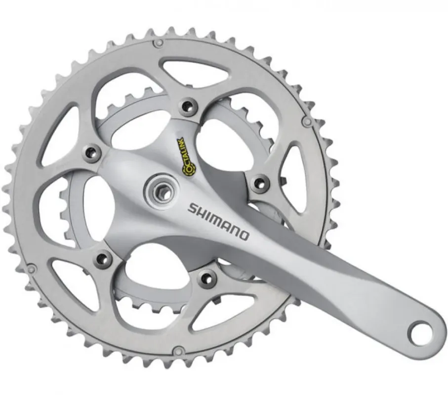 Preis Gesenkt SHIMANO Kurbelgarnitur FC-R345 9-fach 170 mm 50-34 Zähne Silber - Effizienter Antrieb für Rennrad & Fitnessbike