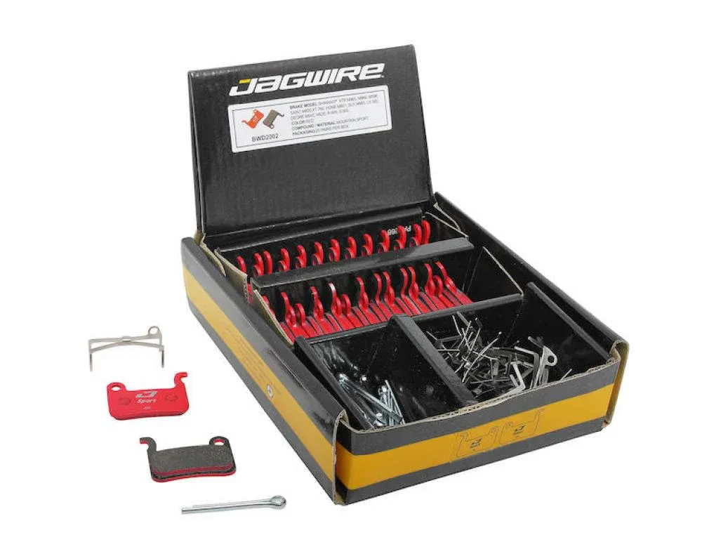 Jagwire Bremsbeläge Disc Sport Semi-Metallic Werkstattverpackung - 25 Paar für Scheibenbremsen Highlight