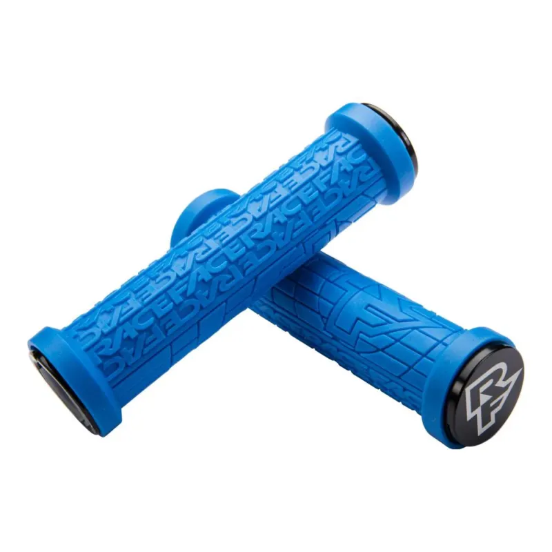 Heißes Angebot Race Face Grippler Lock-On Griff, 33mm, blue - sicherer Halt und Komfort am Lenker