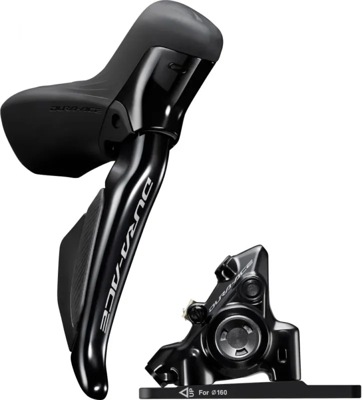 Angebot Shimano Dura-Ace Di2 Disc Brake STI Set links vorne 12-fach Wireless Flat Mount schwarz - ST-R9270-L - BR-R9270 - 1000 Millimeter