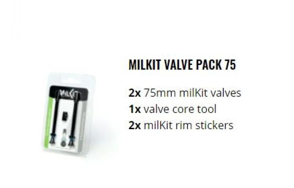 Expressversand milKit DV7 Tubeless-Ventile 75 mm - Dichtmilch nachfüllen ohne Luftverlust